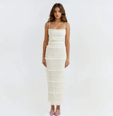 Sabrina Vintage Ruched Maxi Bodycon Dress